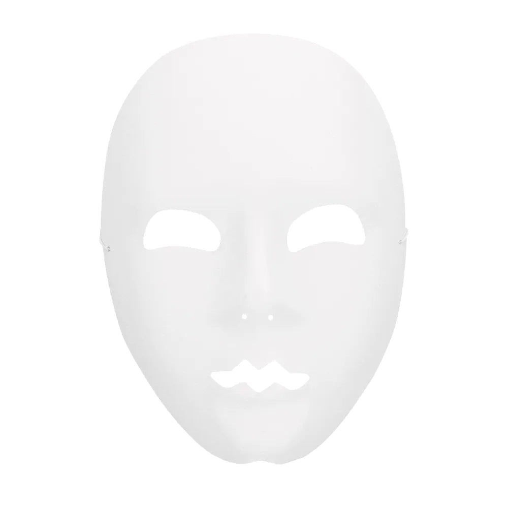 Gesichtsmaske Pantomime weiß – neutrale Maske für Karneval, Theater & Party 2