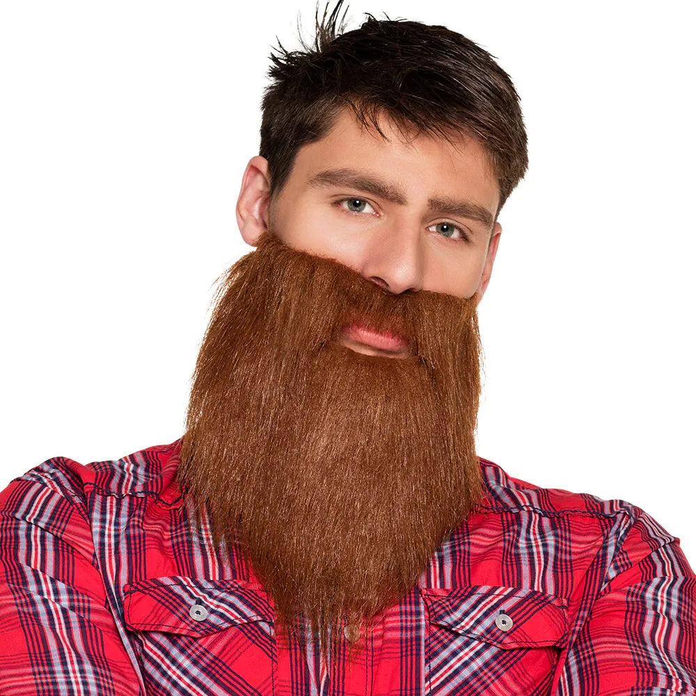 Hipster Bart Kostüm langer Vollbart Kostüm Accessoire 1