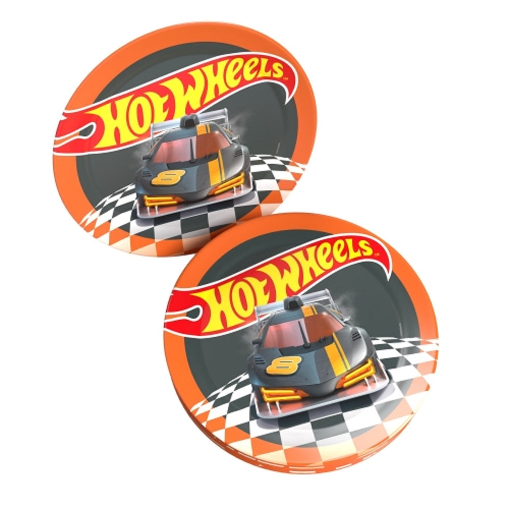 Hot Wheels Pappteller 23 cm 8er Rennwagen orange