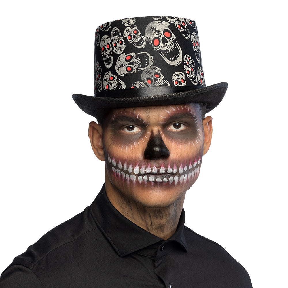 Hut Skull Blink Zylinder mit Totenkopf-Muster 1