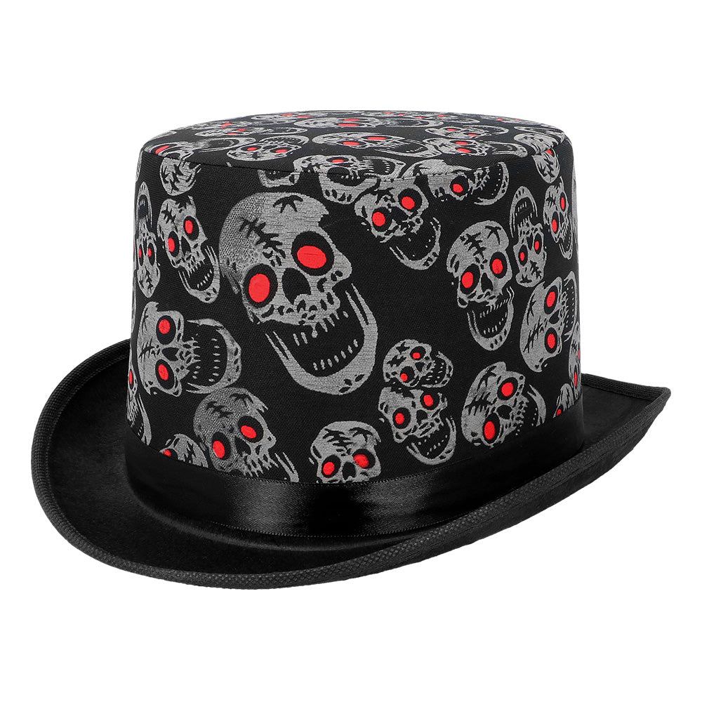 Hut Skull Blink Zylinder mit Totenkopf-Muster 2