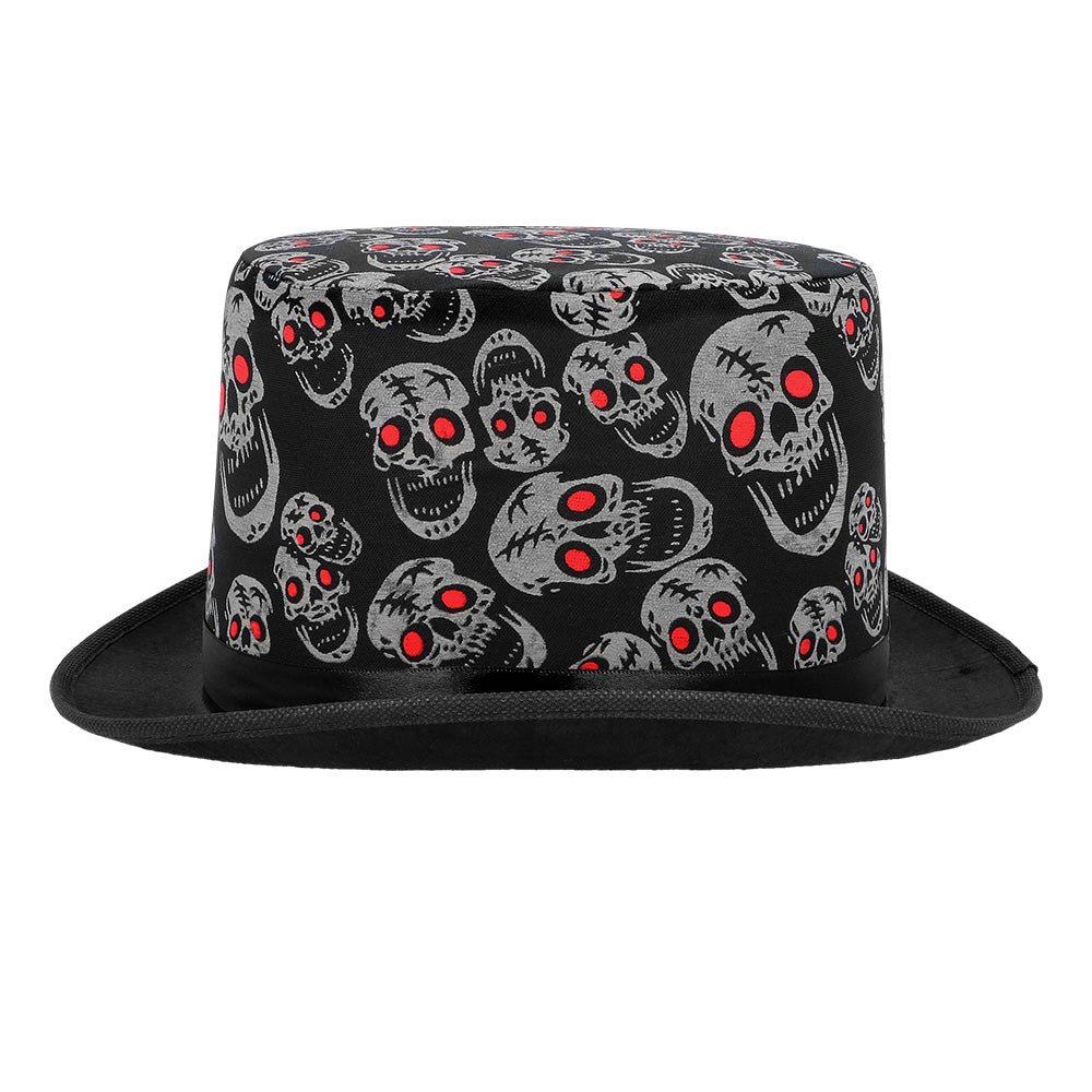 Hut Skull Blink Zylinder mit Totenkopf-Muster 3