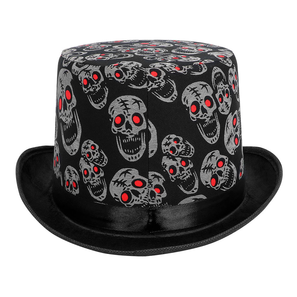 Hut Skull Blink Zylinder mit Totenkopf-Muster 4