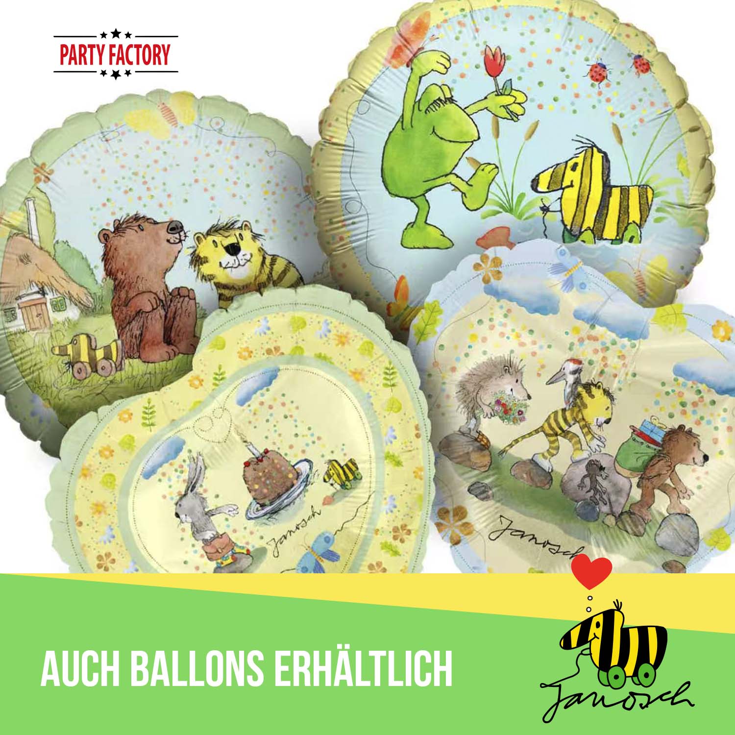 Janosch pastellig Pappteller 23cm 8er 5
