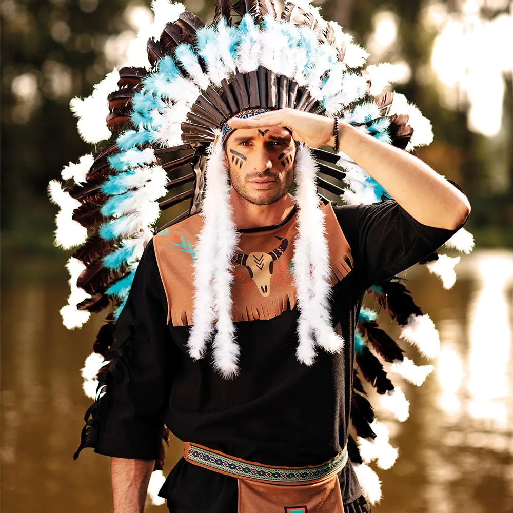 Kopfschmuck Snow Wolf Feder Haarschmuck für Festival 3
