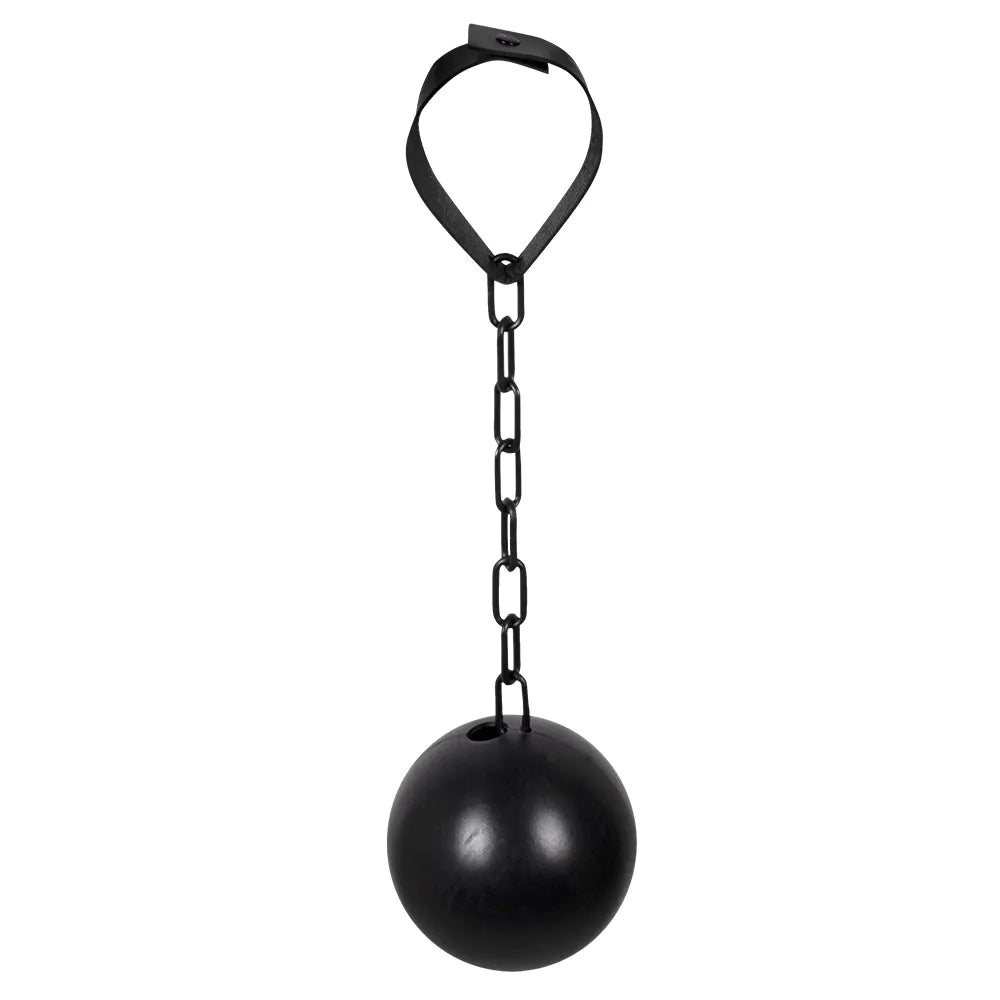 Kugel mit Kette 30 cm Kostüm-Accessoire für Sträfling Gefangener Fasching 2