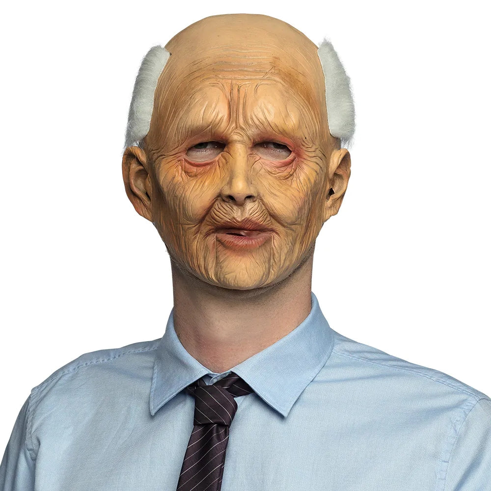Latex Kopfmaske Alter Mann realistische Vollmaske für Karneval Halloween