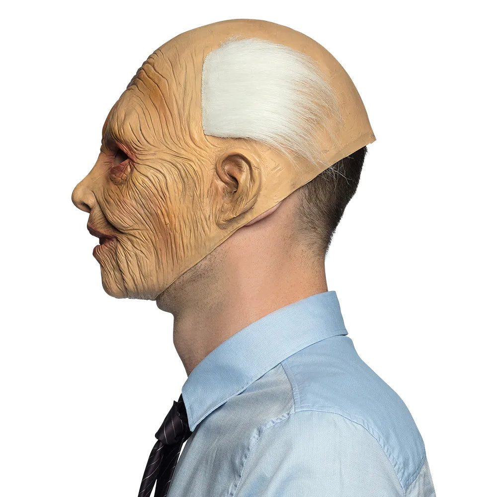 Latex Kopfmaske Alter Mann realistische Vollmaske für Karneval Halloween 3