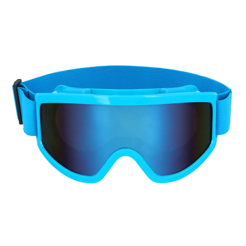 Party Skibrille neonblau UV Neon Festival Brille mit Spiegelgläsern 2