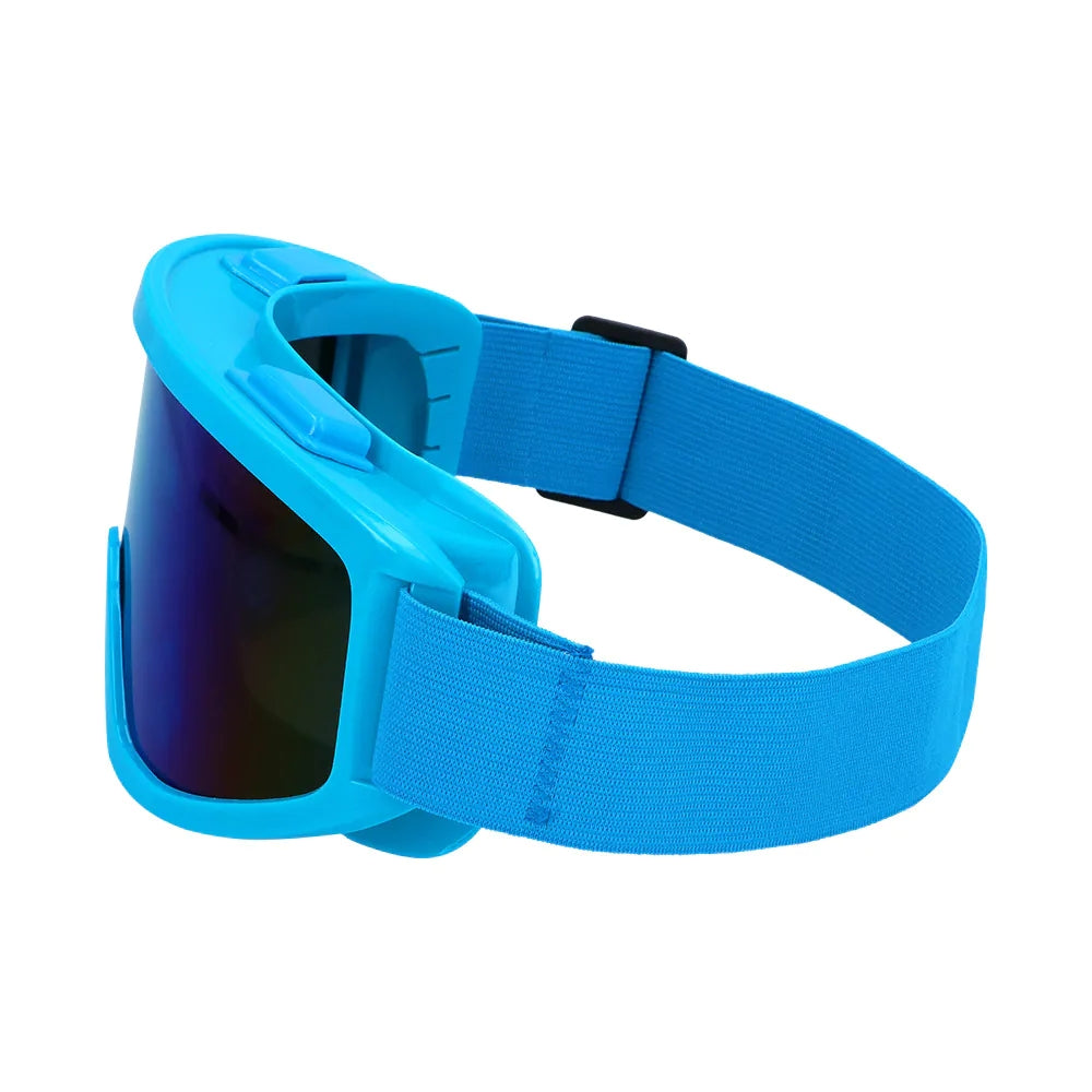 Party Skibrille neonblau UV Neon Festival Brille mit Spiegelgläsern 4