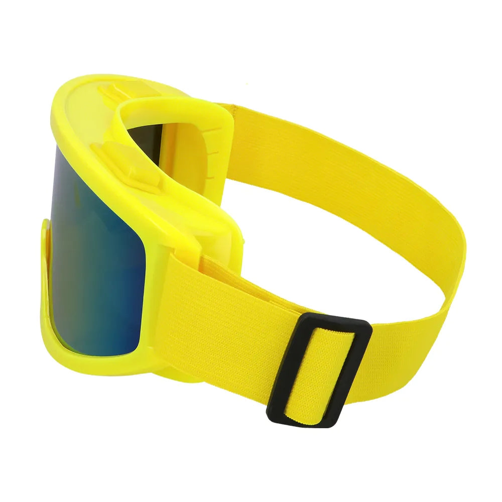 Party Skibrille neongelb UV Neon Festival Brille mit Spiegelgläsern 4