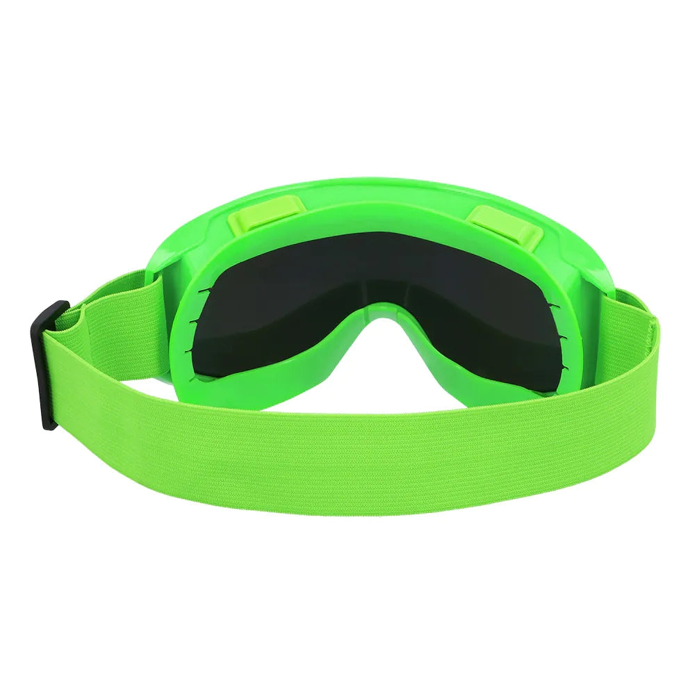 Party Skibrille neongrün UV Neon Festival Brille mit Spiegelgläsern 6