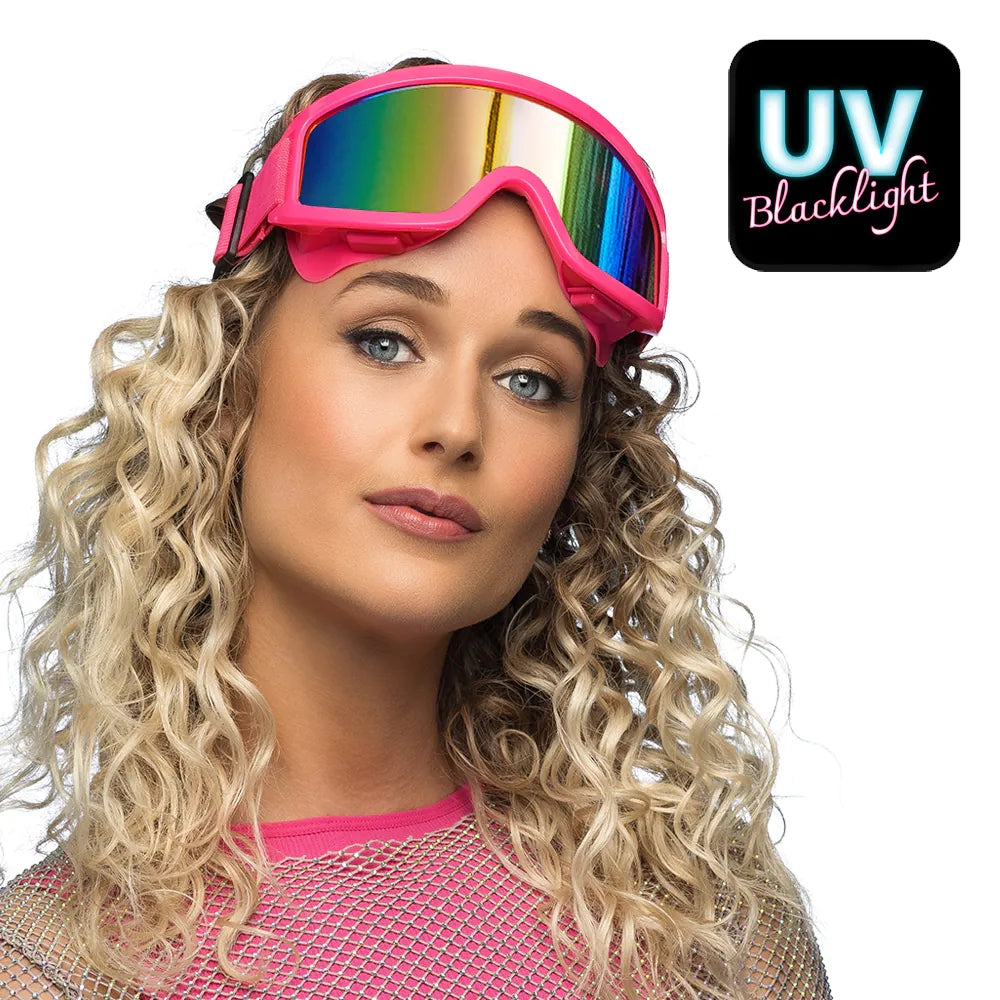 Party Skibrille neonrosa UV Neon Snowboard Festival Brille 1