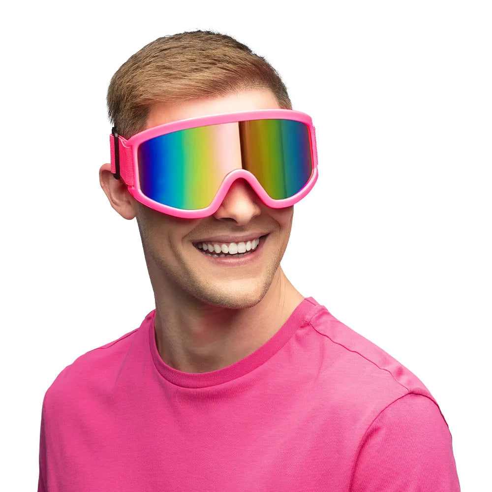 Party Skibrille neonrosa UV Neon Snowboard Festival Brille 3