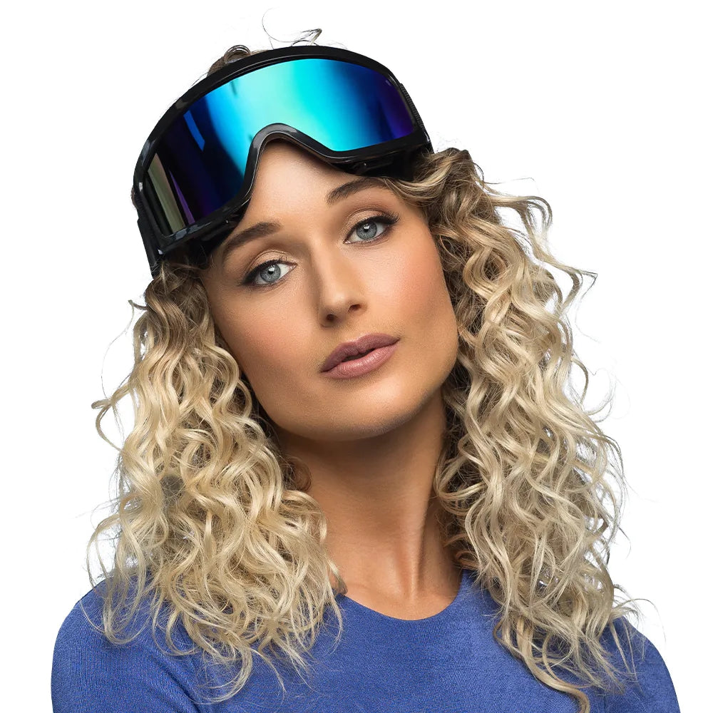 Party Skibrille schwarz Festivalbrille mit Spiegelgläsern 3