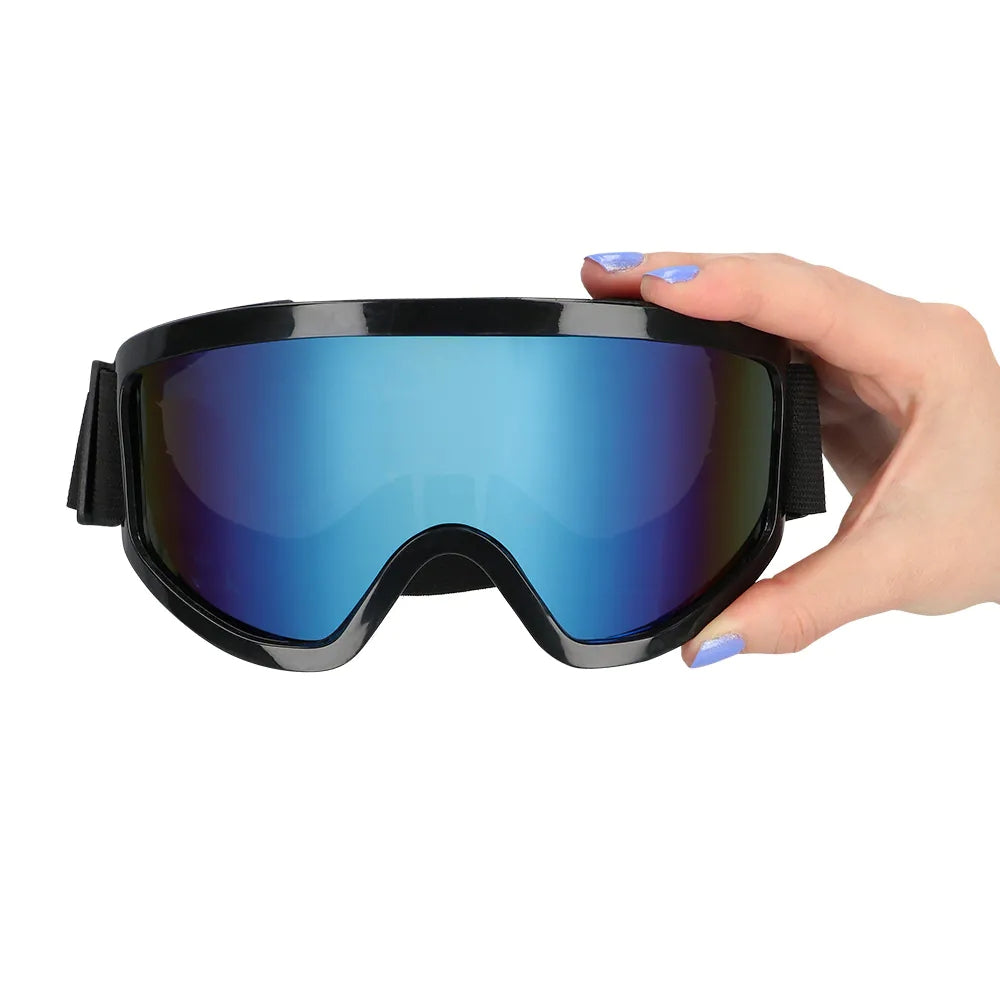 Party Skibrille schwarz Festivalbrille mit Spiegelgläsern 4