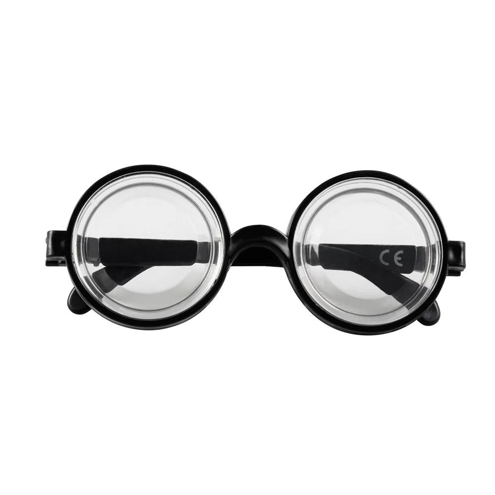 Partybrille Nerd runde Brille mit Gläsern für Karneval Fasching Party 2