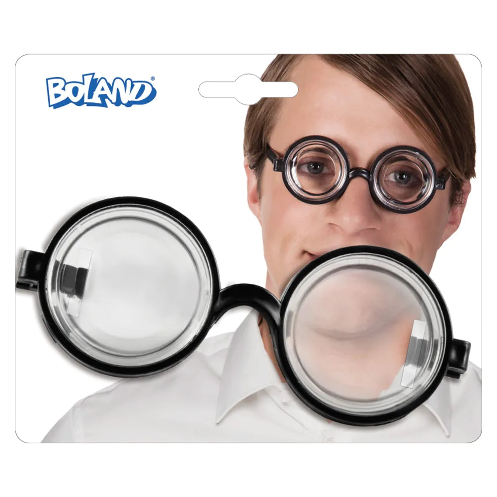 Partybrille Nerd runde Brille mit Gläsern für Karneval Fasching Party 3