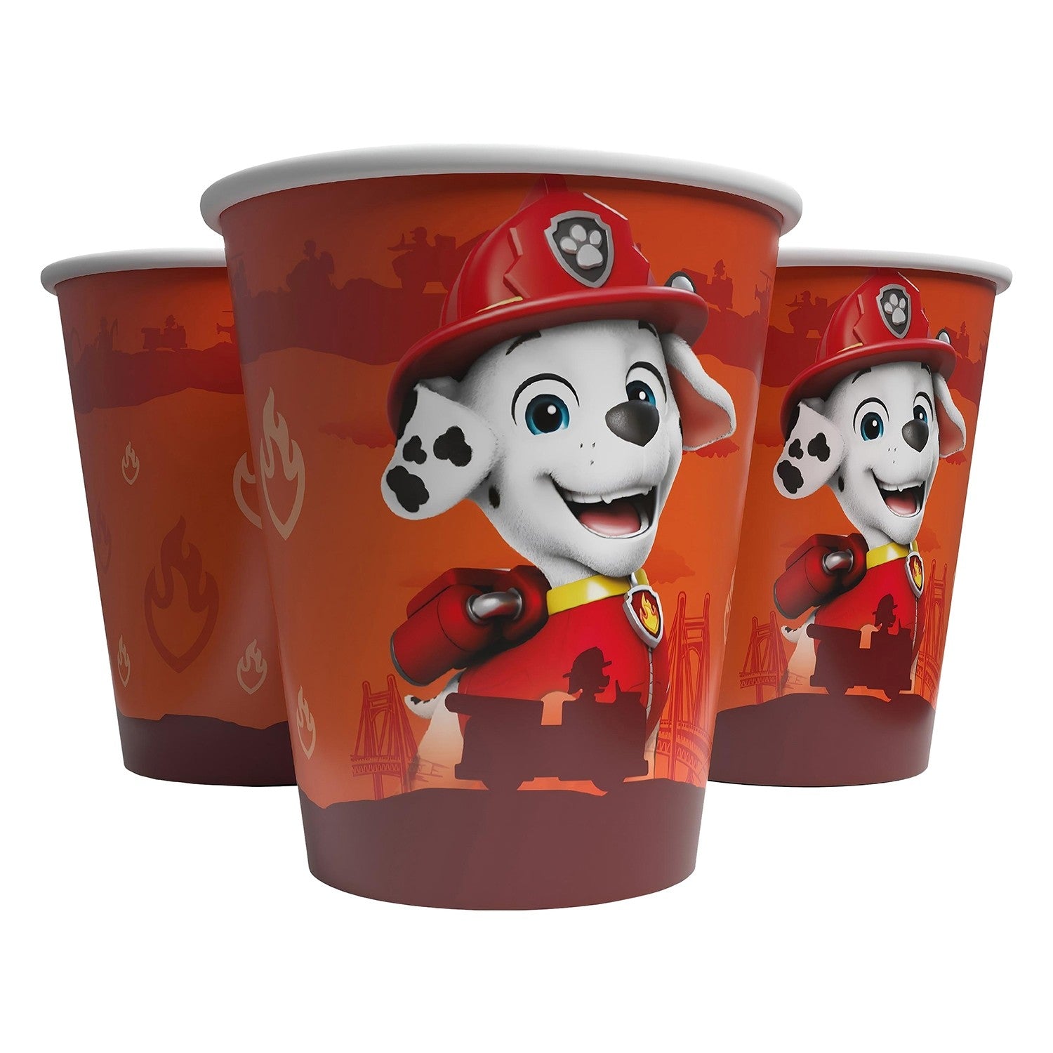 Paw Patrol Pappbecher Marshall 250 ml 8er-Pack Rot