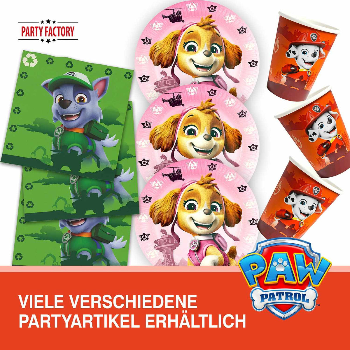Paw Patrol Pappbecher Marshall 250 ml 8er-Pack Rot 5