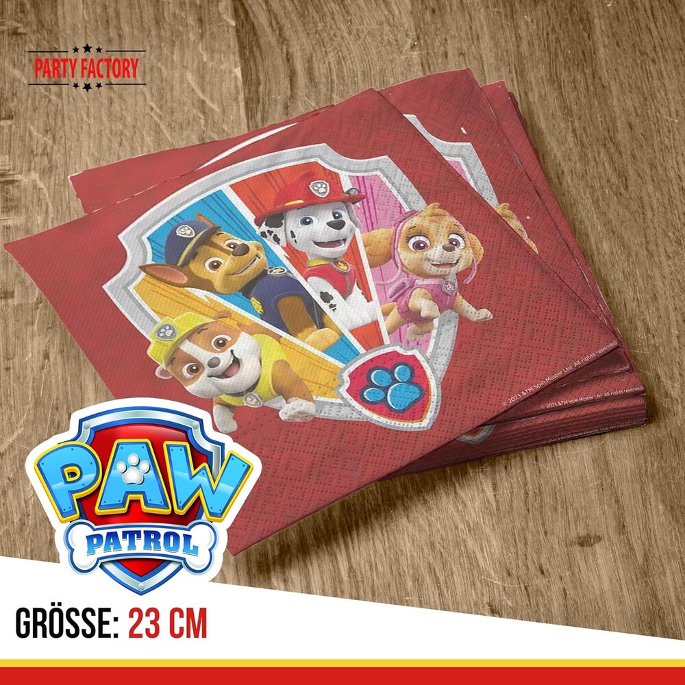 Paw Patrol Servietten 3-lagig 20 Stück 3