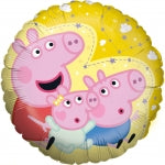 Peppa Pig Folienballon rund gelb Ø 45 cm 1