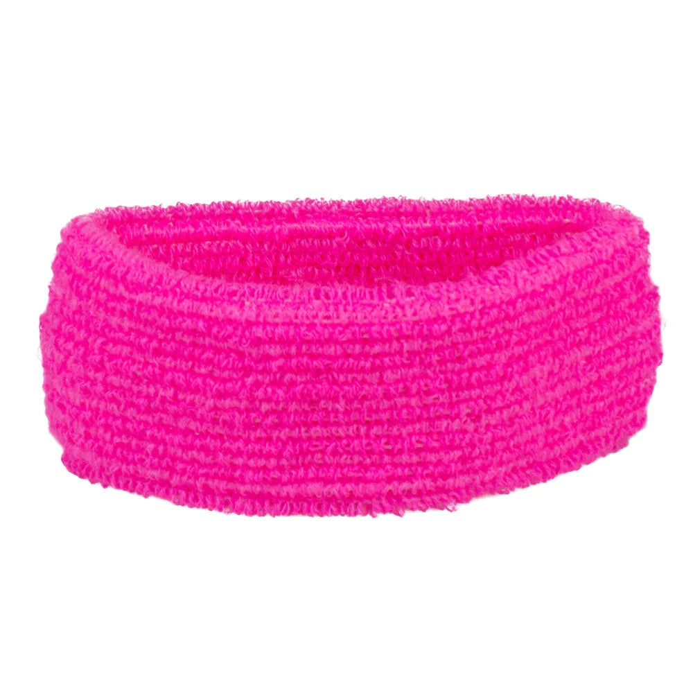 Schweißband Set 3-teilig neonrosa UV Stirnband mit Armbändern 4
