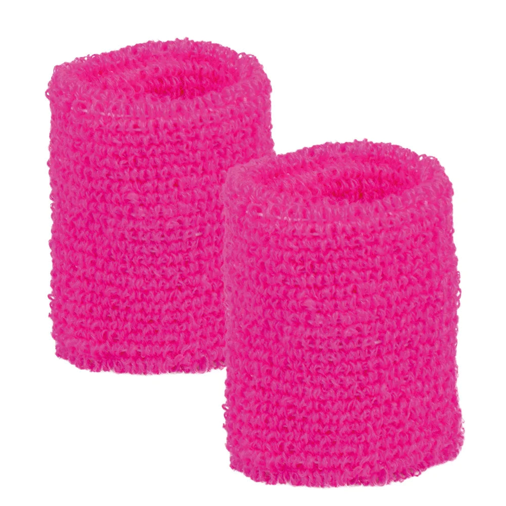 Schweißband Set 3-teilig neonrosa UV Stirnband mit Armbändern 5