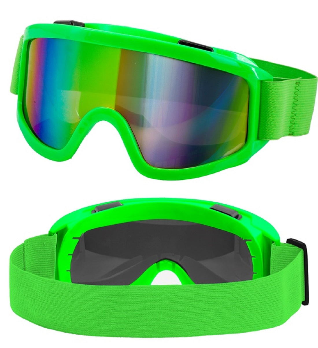 Skibrille Festivalbrille verspiegelt UV Brille in Neon für Apres Ski 1