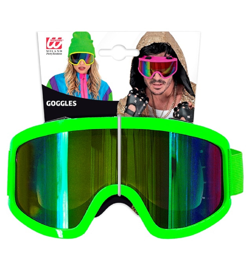 Skibrille Festivalbrille verspiegelt UV Brille in Neon für Apres Ski 5