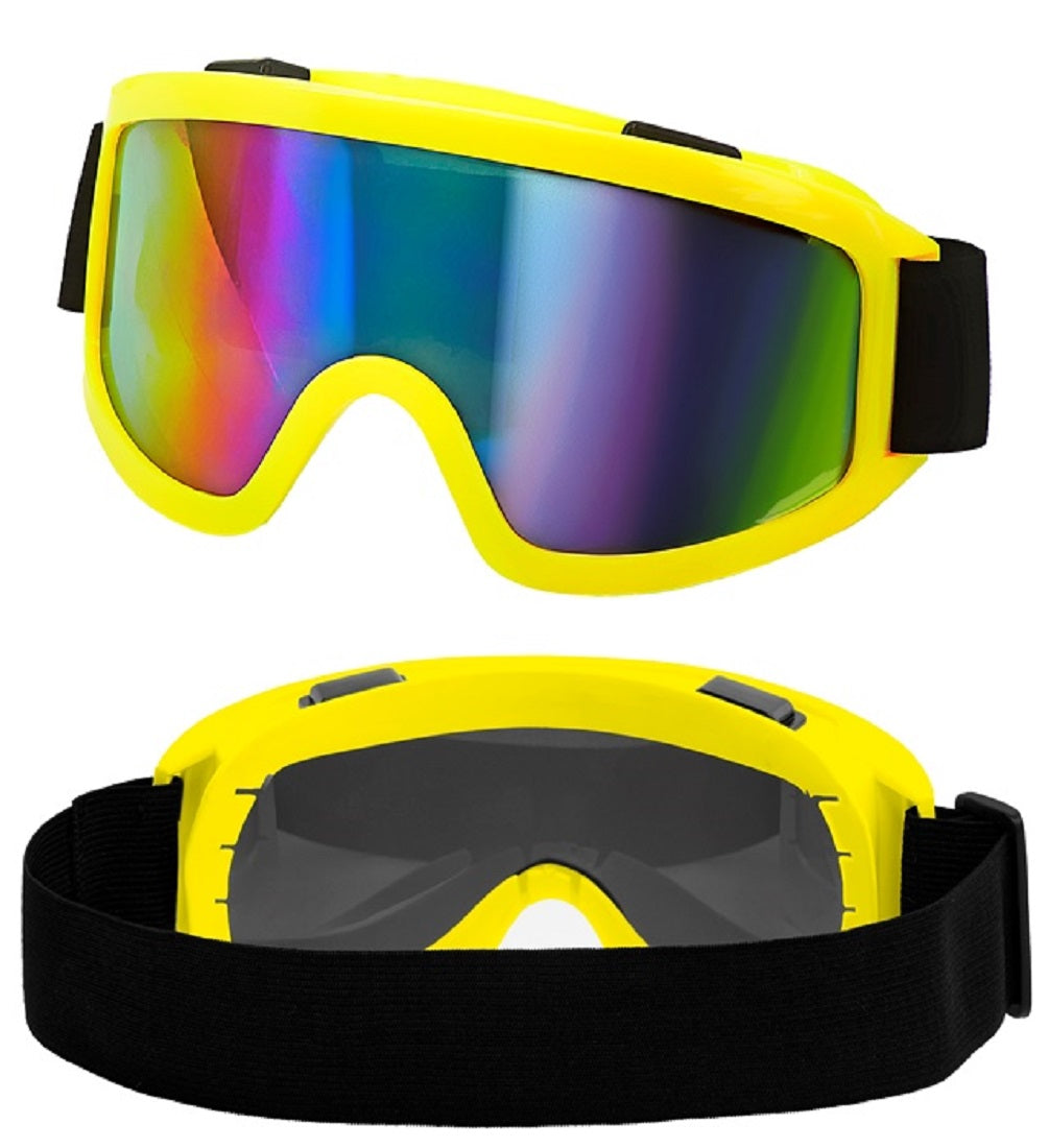 Skibrille Festivalbrille verspiegelt UV Brille in Neon für Apres Ski 2