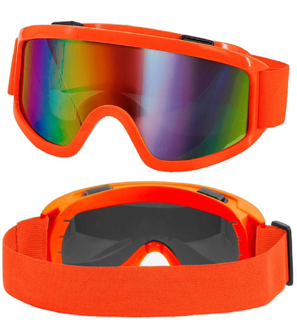 Skibrille Festivalbrille verspiegelt UV Brille in Neon für Apres Ski 3