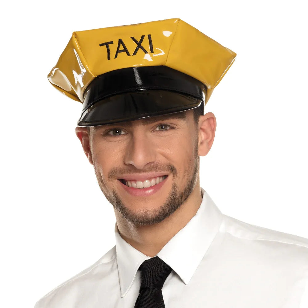 Taxi Mütze gelb lustige Chauffeur Kappe für Karneval