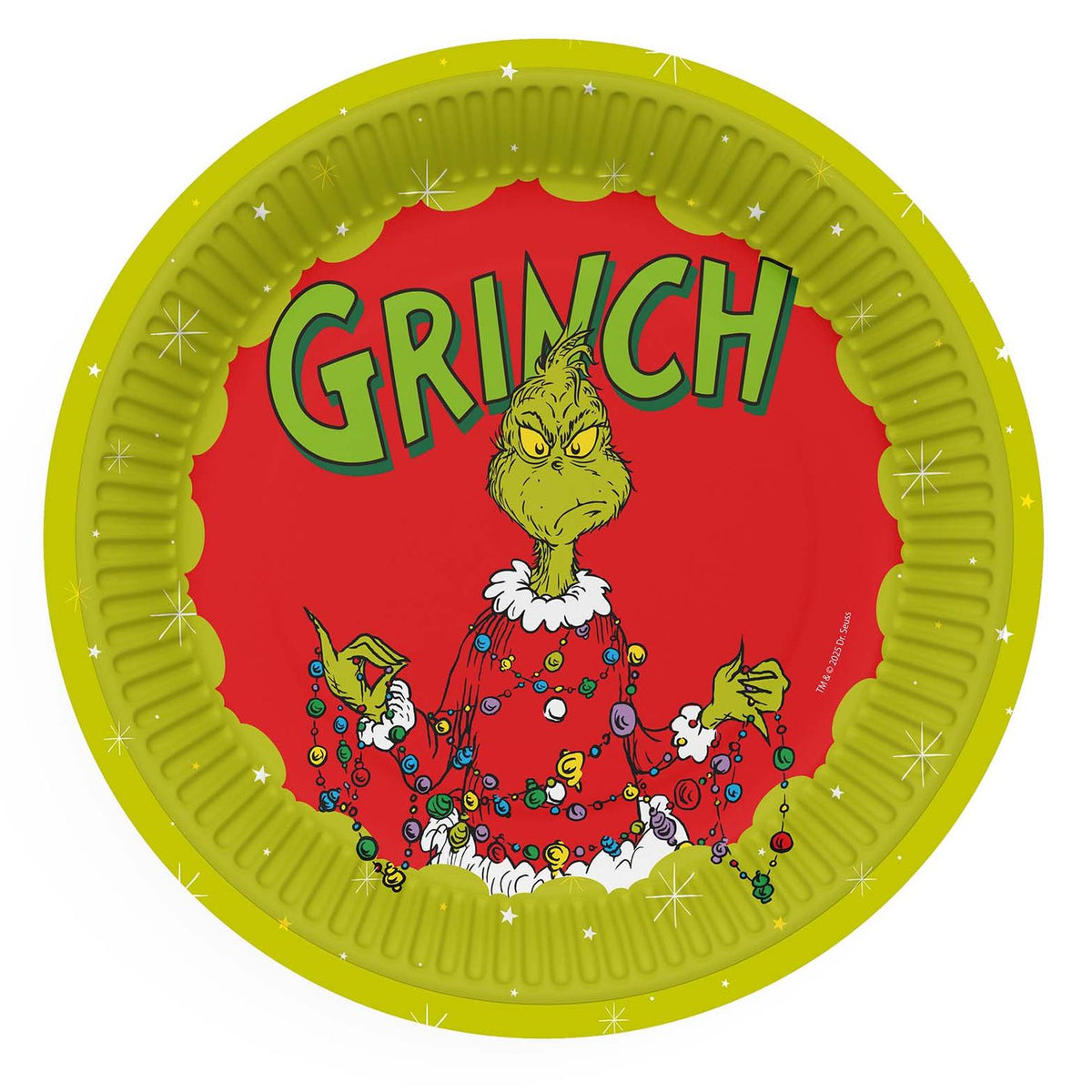 The Grinch Pappteller 23cm 8er-Pack grün rot