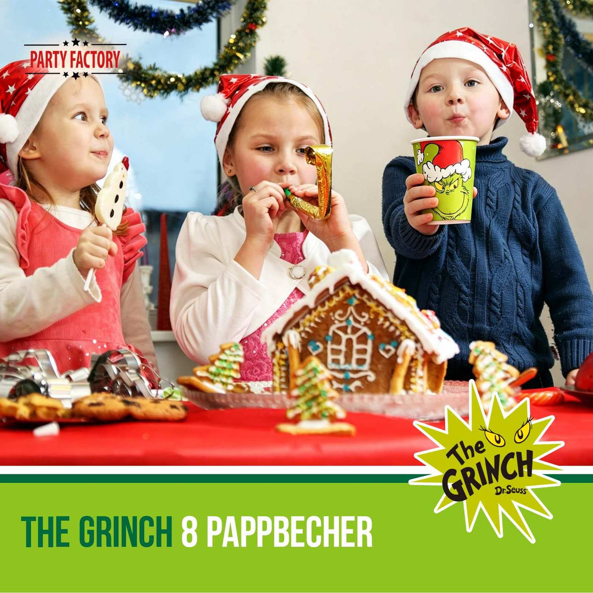 The Grinch Pappbecher 250 ml 8er-Pack grün 3