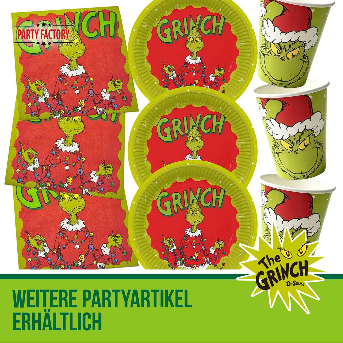 The Grinch Pappbecher 250 ml 8er-Pack grün 4