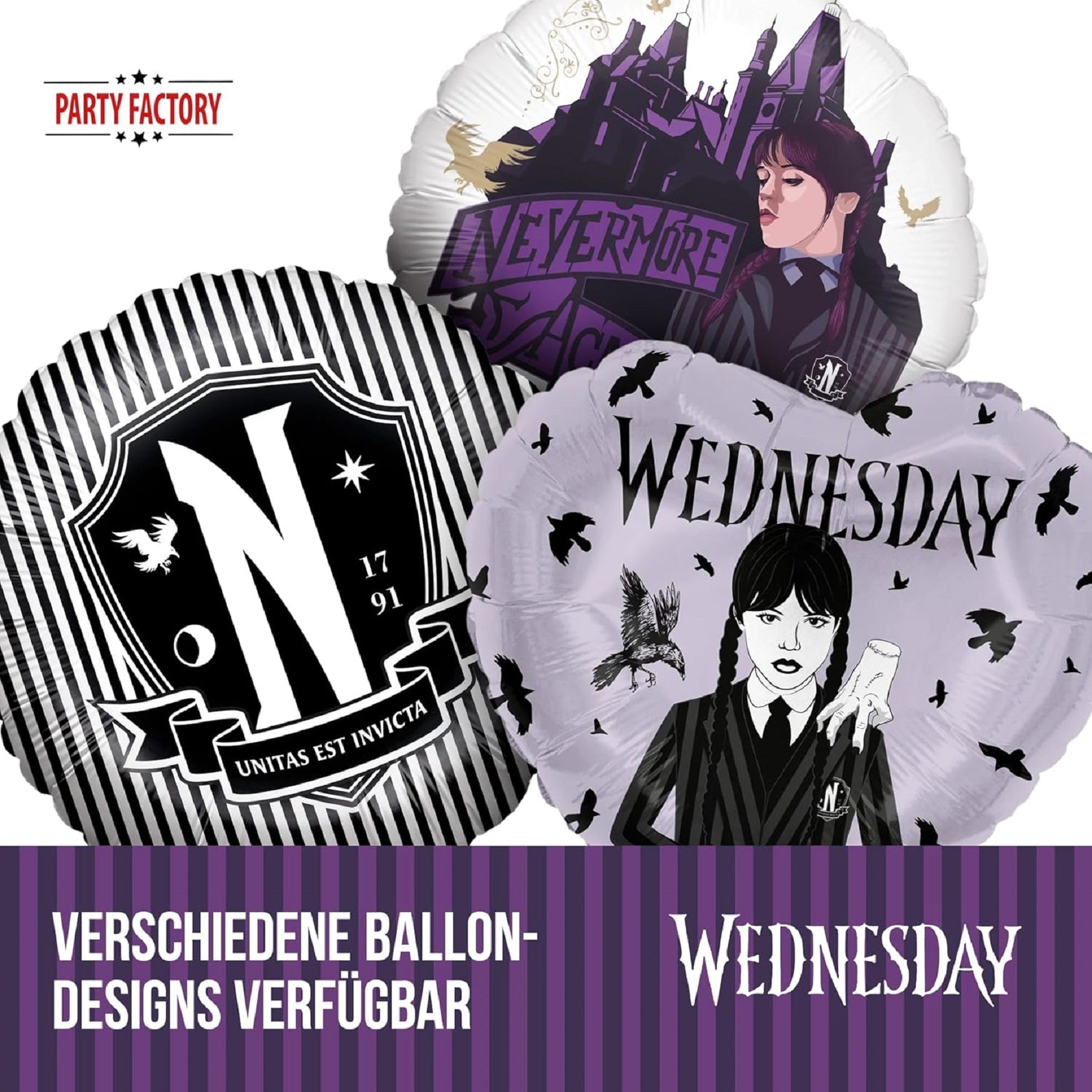 Wednesday Folienballon Herz ø45 cm Wednesday 4