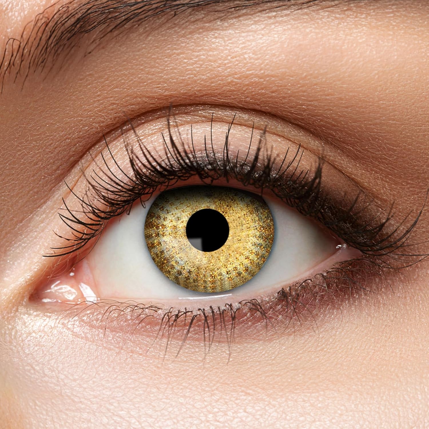 Zoelibat Eyecatcher 12 Monats-Kontaktlinsen Golden Dots