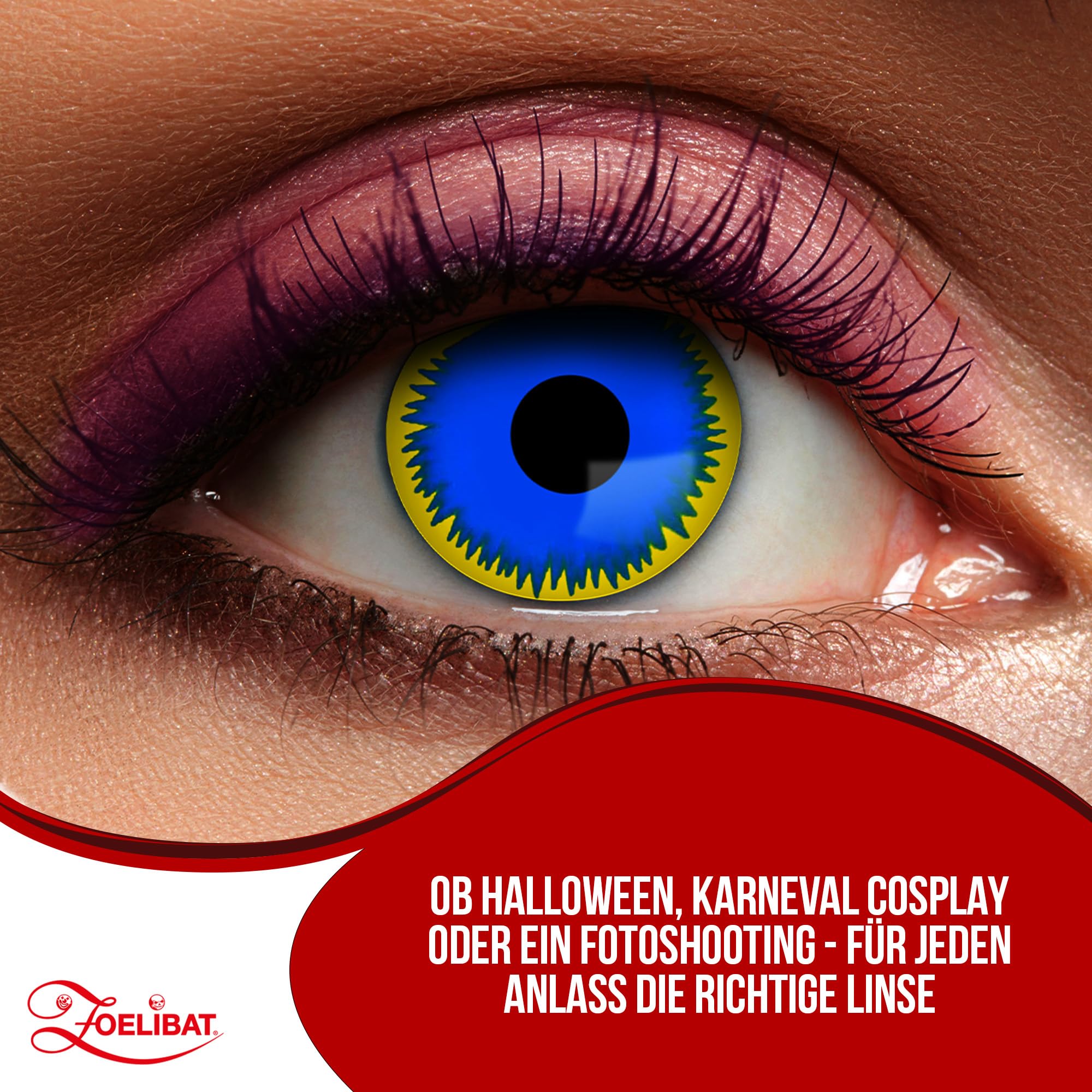 Zoelibat Eyecatcher 3 Monats-Kontaktlinsen Blue Sun 6