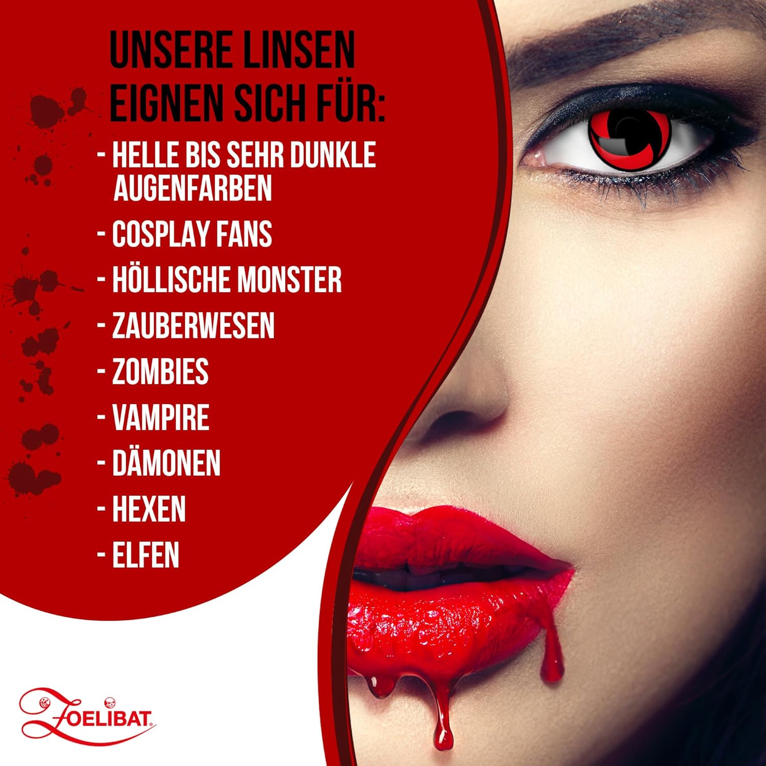 Zoelibat Eyecatcher 3 Monats-Kontaktlinsen Mangekyo Sharingan 4