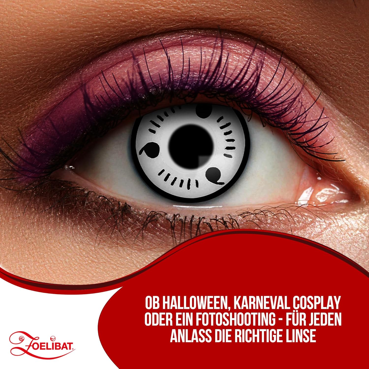 Zoelibat Eyecatcher 3 Monats-Kontaktlinsen White Itachi 6