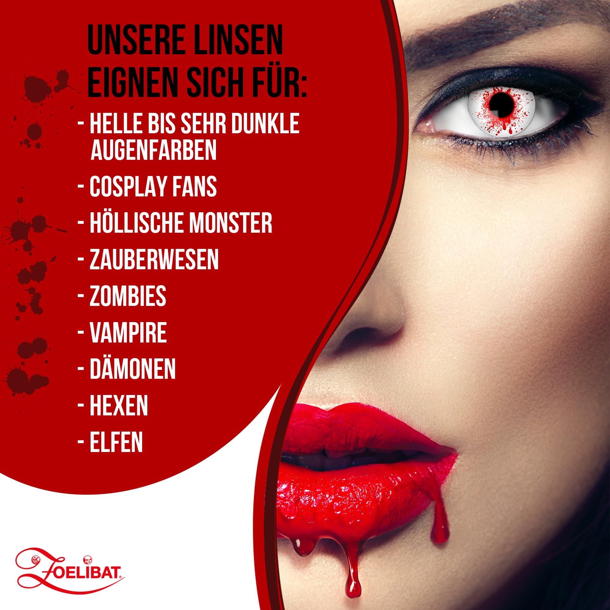 Zoelibat Eyecatcher Wochen-Kontaktlinsen Bloodshot 3 4