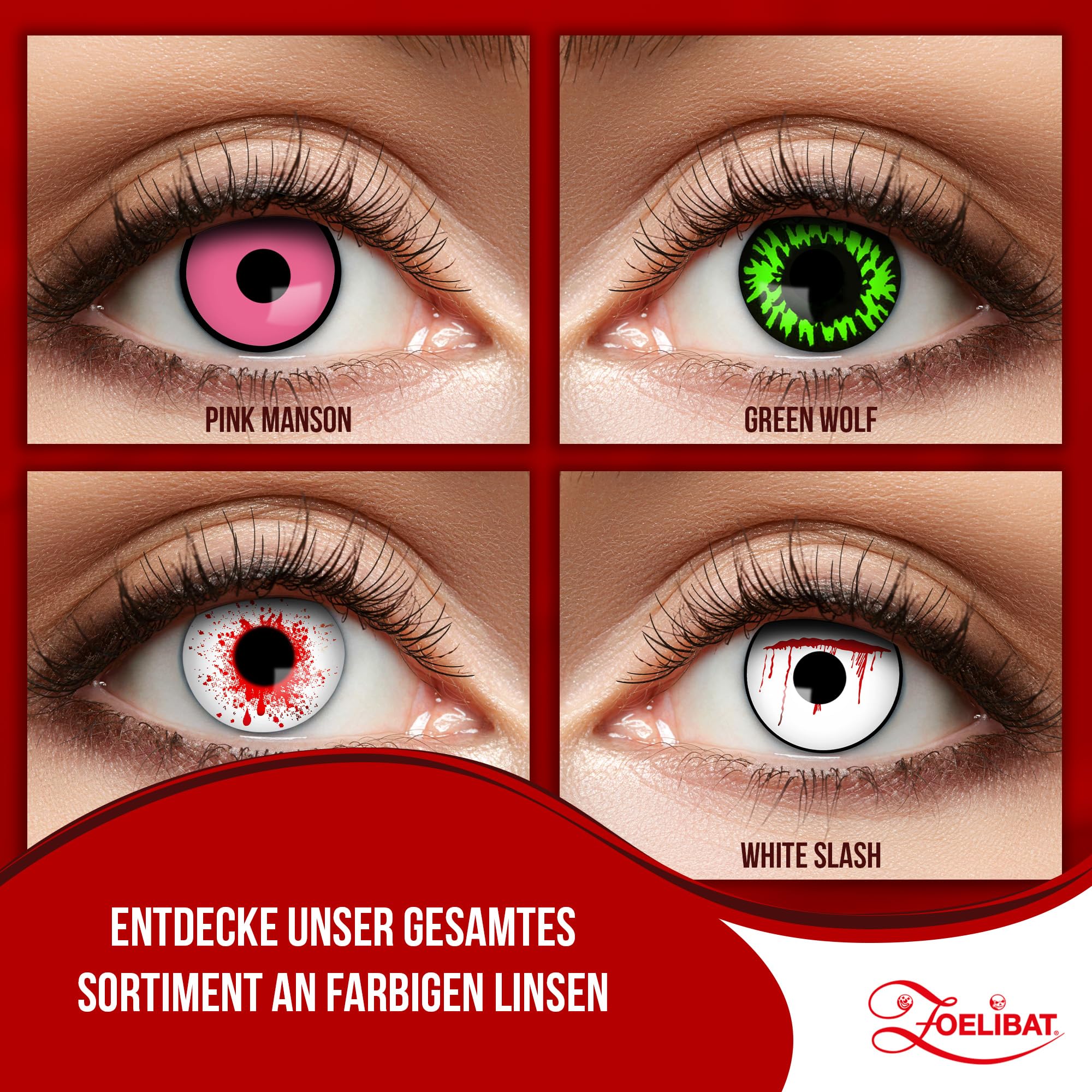 Zoelibat Eyecatcher Wochen-Kontaktlinsen Bloodshot 3 7