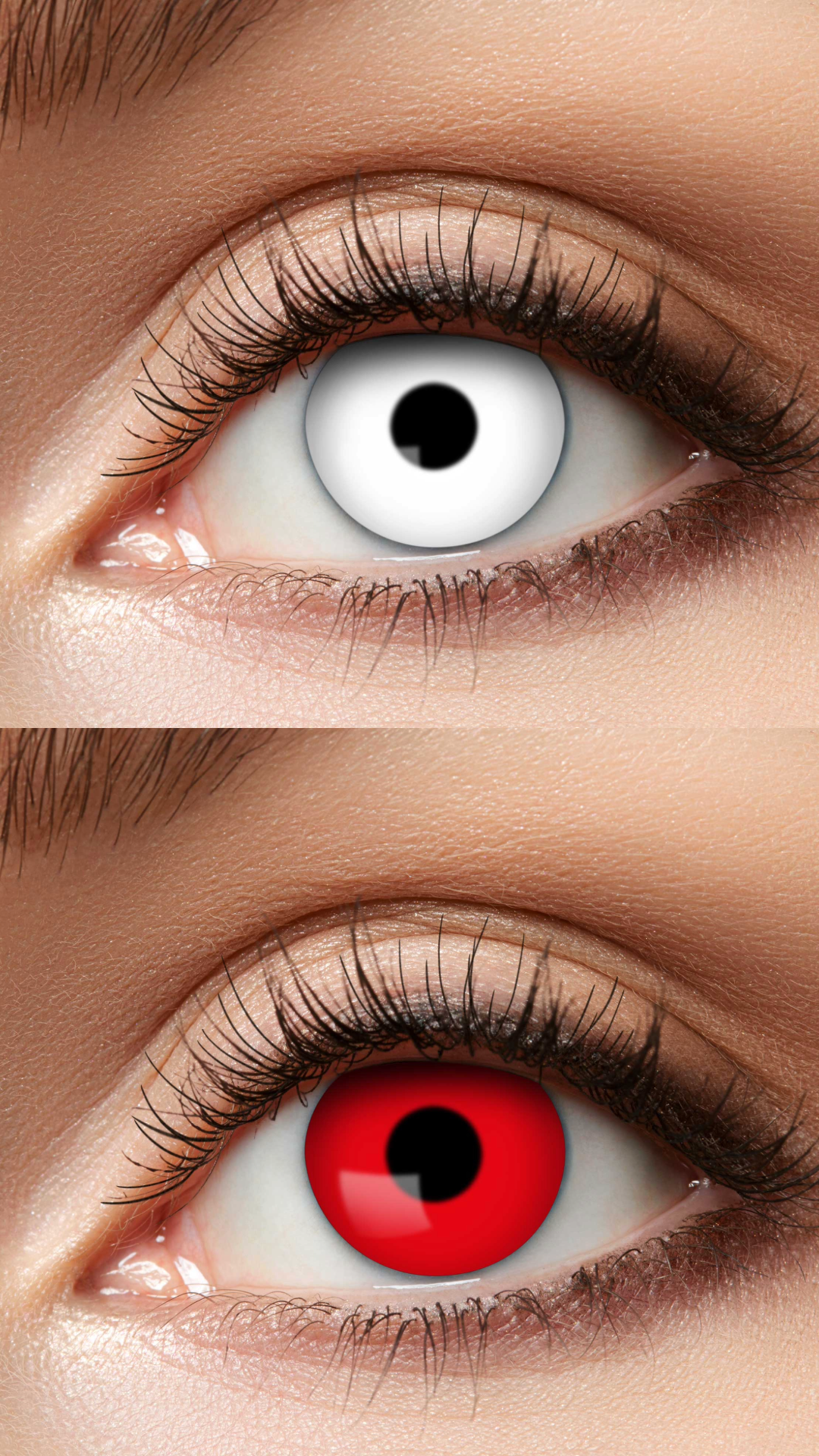 Zoelibat Eyecatcher Wochen-Kontaktlinsen Duo White-Red