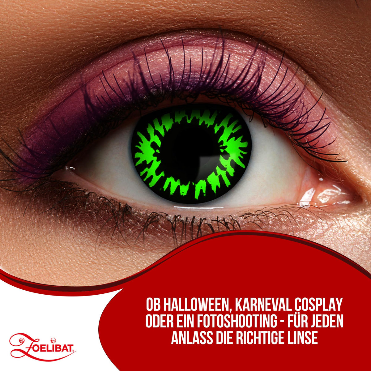 Zoelibat Eyecatcher Wochen-Kontaktlinsen Green Wolf 6