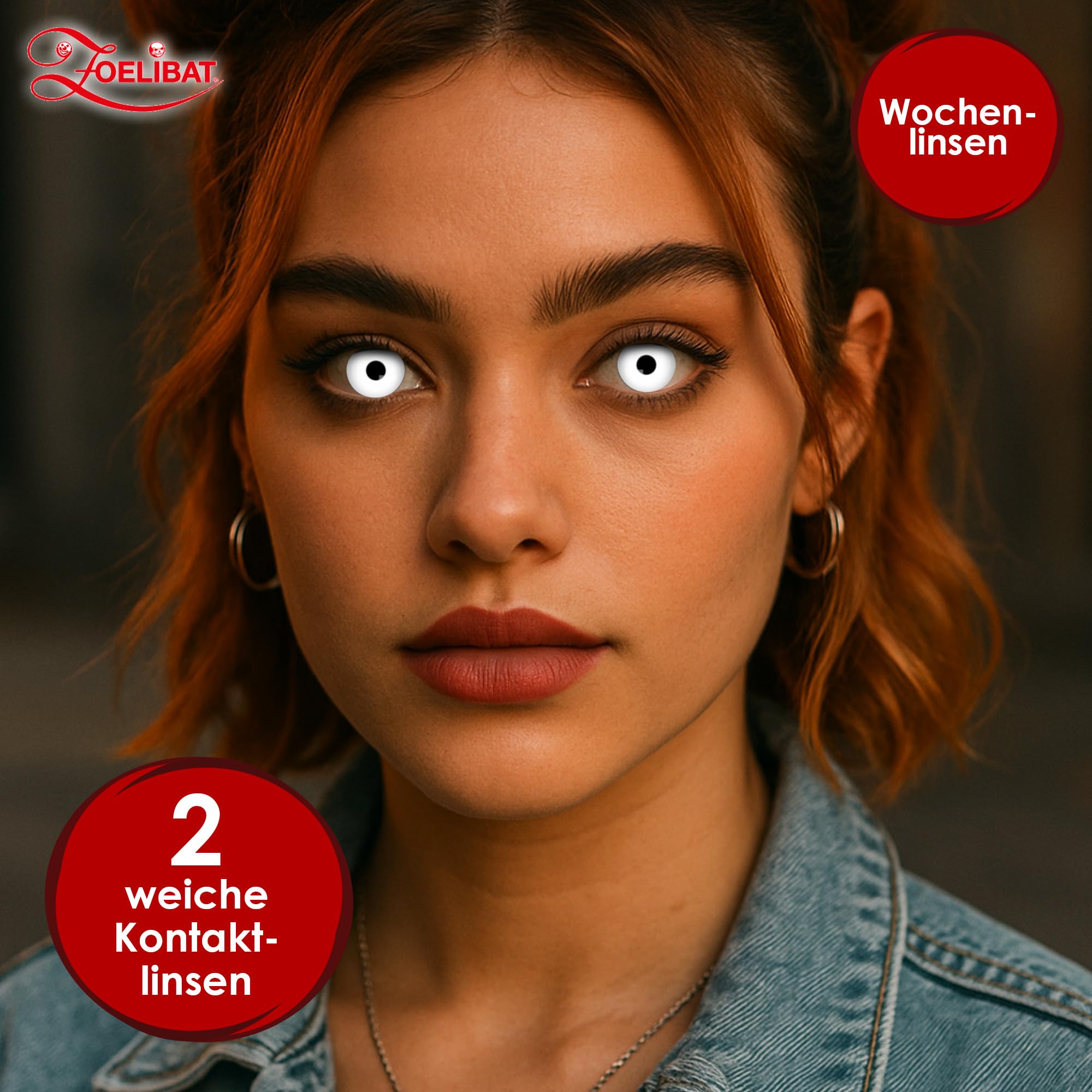 Zoelibat Eyecatcher Wochen-Kontaktlinsen White Zombie 2
