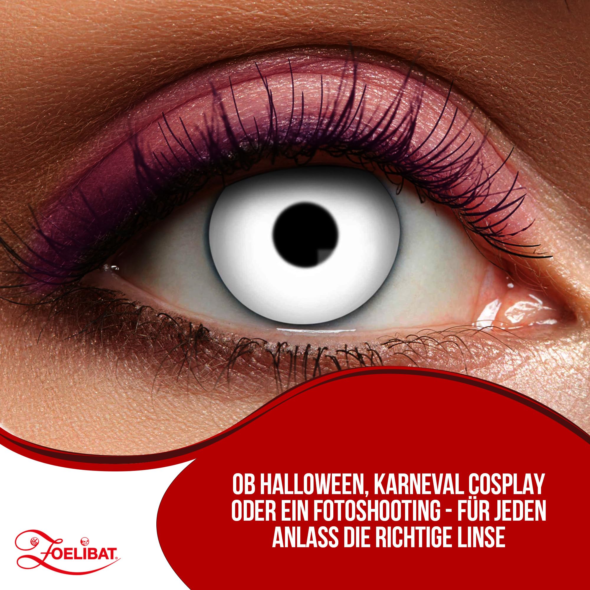 Zoelibat Eyecatcher Wochen-Kontaktlinsen White Zombie 6