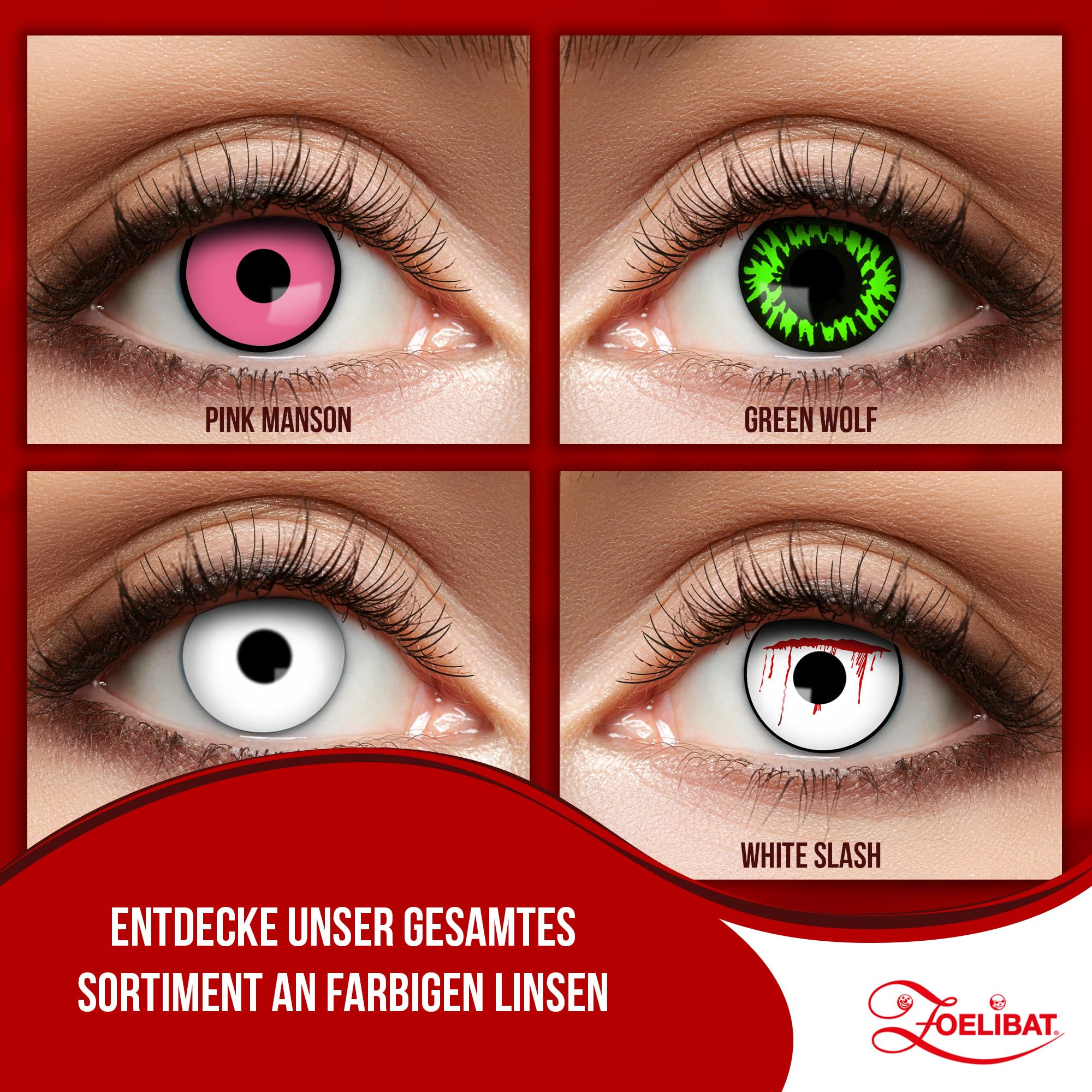 Zoelibat Eyecatcher Wochen-Kontaktlinsen White Zombie 7