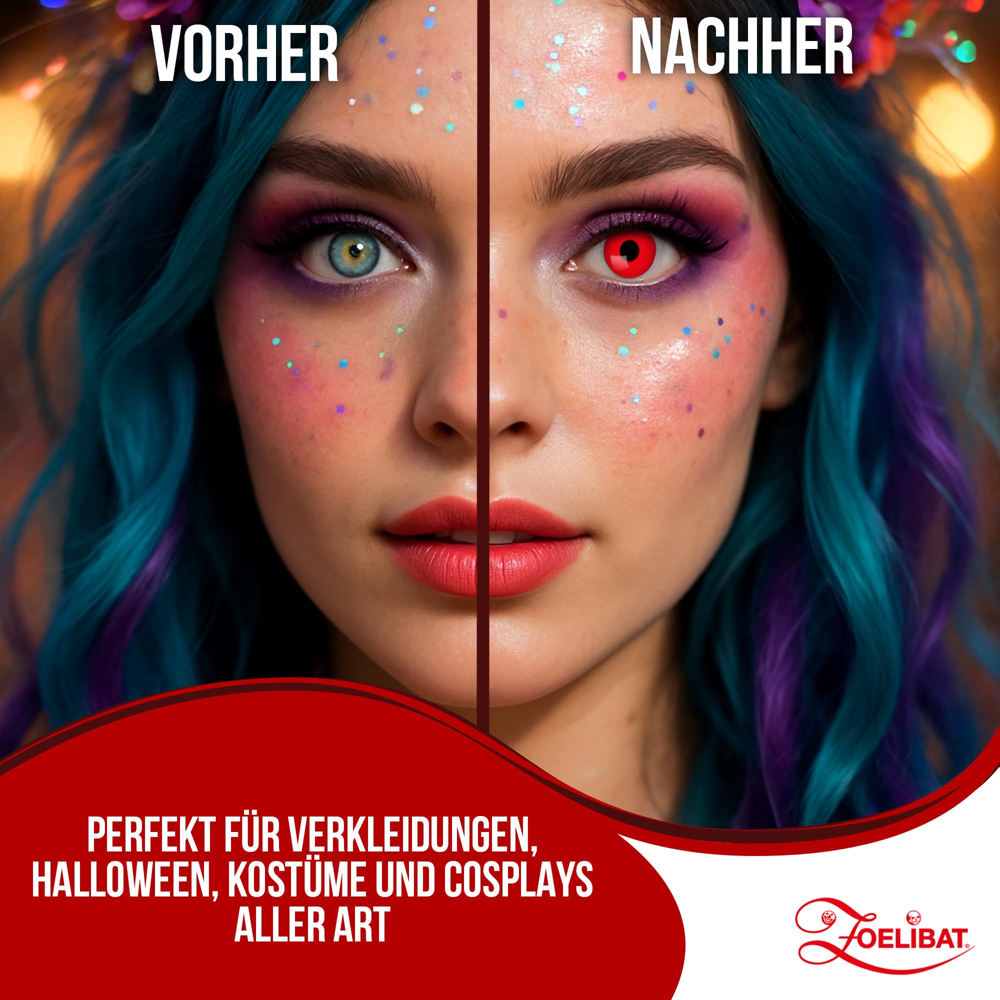 Zoelibat Eyecatcher Wochen-Kontaktlinsen Red Devil 3