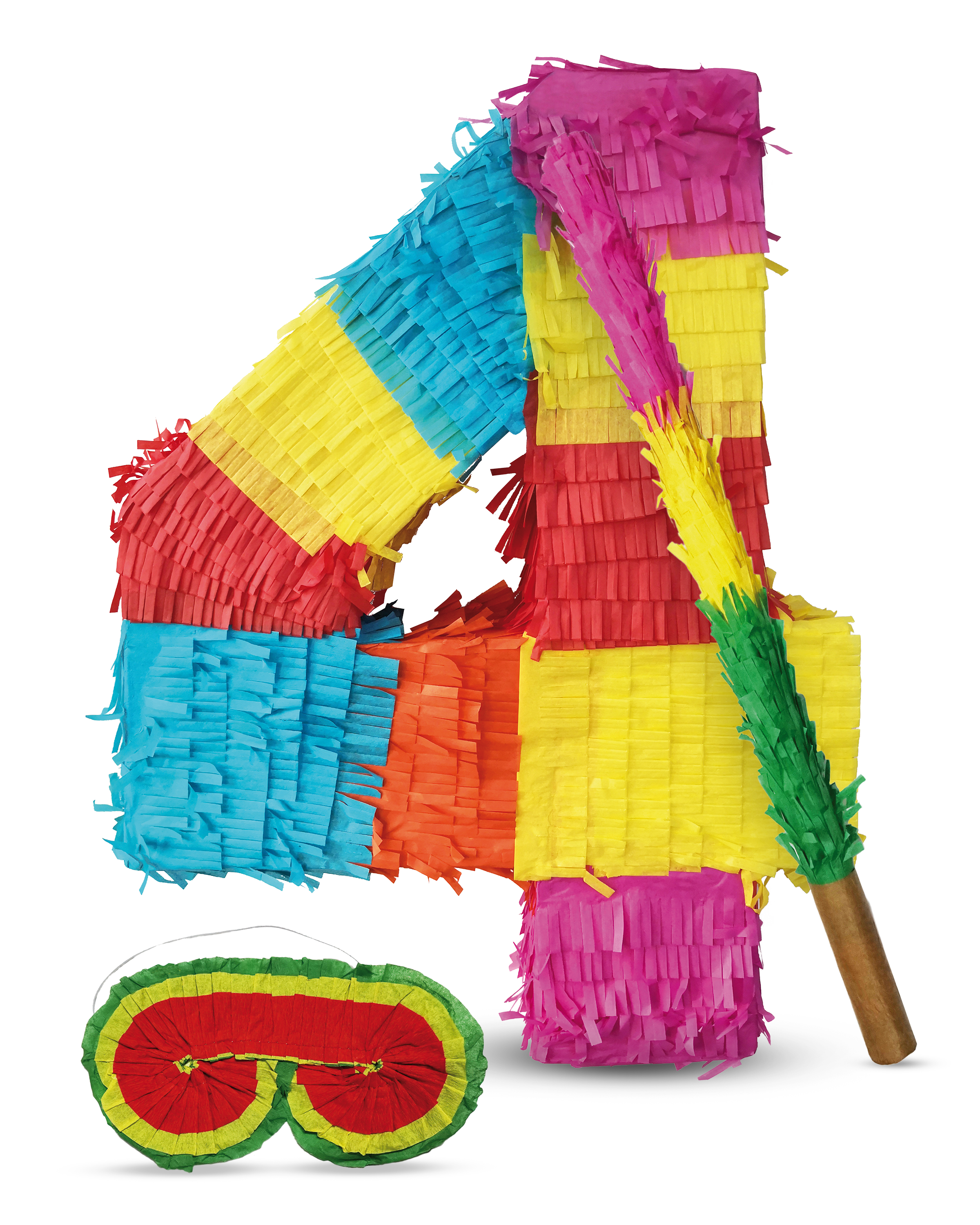 Pinata 4 sticks and mask birthday decoration 10